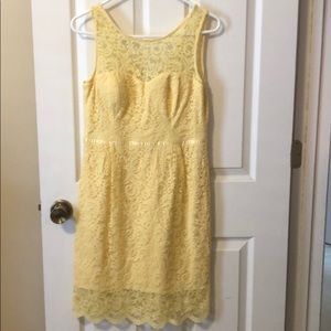 Jessica Simpson yellow lace dress